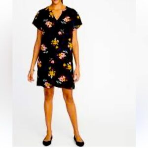 Old Navy Floral-Print vneck Crepe Shift Dress for Women maternity size S